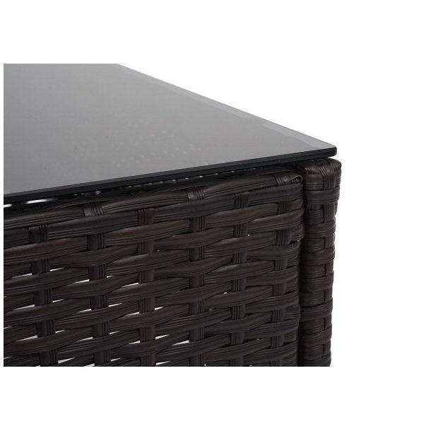 Polyrattan havem�bels�t - brunt polyrattan lounge havem�bler - brun 2-1-1