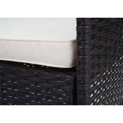 Polyrattan havem�bels�t - brunt polyrattan lounge havem�bler - brun 2-1-1