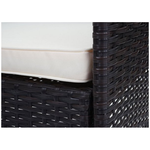 Polyrattan havem�bels�t - brunt polyrattan lounge havem�bler - brun 2-1-1