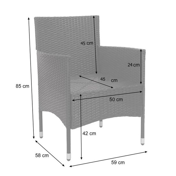 Polyrattan havem�bels�t - brunt polyrattan lounge havem�bler - brun 2-1-1