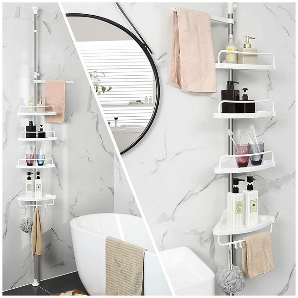 Brusestativ - hjrne brusehylde til badevrelse 95-300 cm