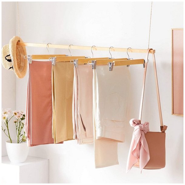 Bukseb�jler i tr� - justerbare 8-pak bukseklemme b�jler - 34 cm