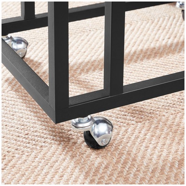 Sidebord i industrielt design til sofa eller seng - rustik brun