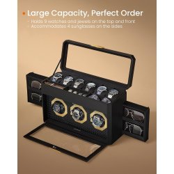 Displayske til 9 ure - urkasse til armbndsure - sort