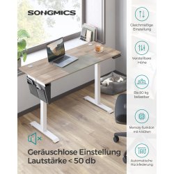 H�ve s�nkebord - elektrisk h�ve s�nke skrivebord - beige 60x140