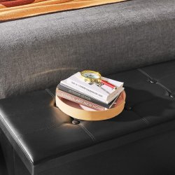 Entreb�nk - skammel med kiste 110 x 38 x 38 - sort kunstl�der