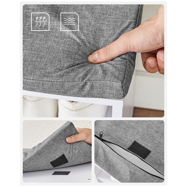 Skob�nk - siddeb�nk med skohylder - entreb�nk med skorum - hvid