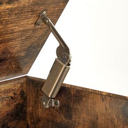 Siddeb�nk med opbevaringsrum - opbevaringsb�nk - rustik brun