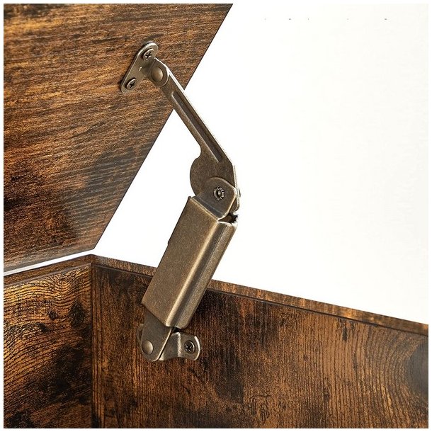 Siddeb�nk med opbevaringsrum - opbevaringsb�nk - rustik brun