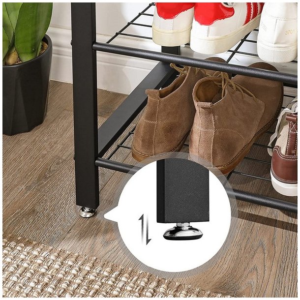 Garderobestativ med knager�kker og b�jlestang - gr� beige