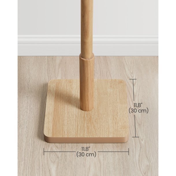 Stumtjener i brun tr� - frakke stativ til entre - 30x30x175