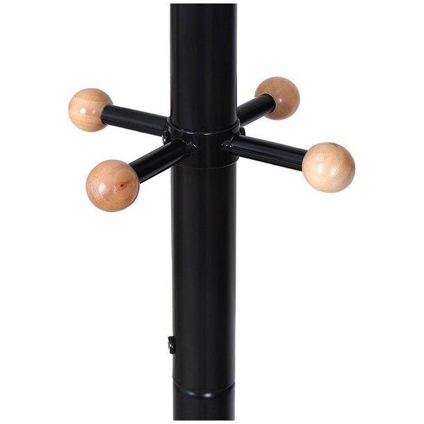 Stumtjener i sort metal - frakke stativ til entre - H 176