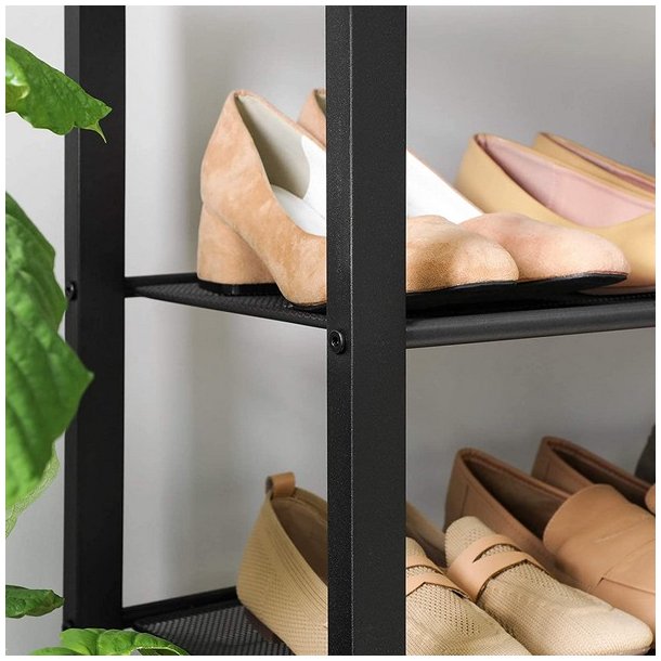 Skoreol med hylder til sko - reol med skohylder - gr� beige