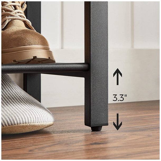 Skoreol med hylder til sko - reol med skohylder - rustik brun