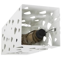 Paraplystativ med kroge og drypbakke - hvid paraplyholder