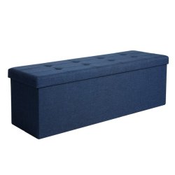 B�nk med kiste - siddeb�nk med opbevaring 110 x 38 x 38 - marinebl�