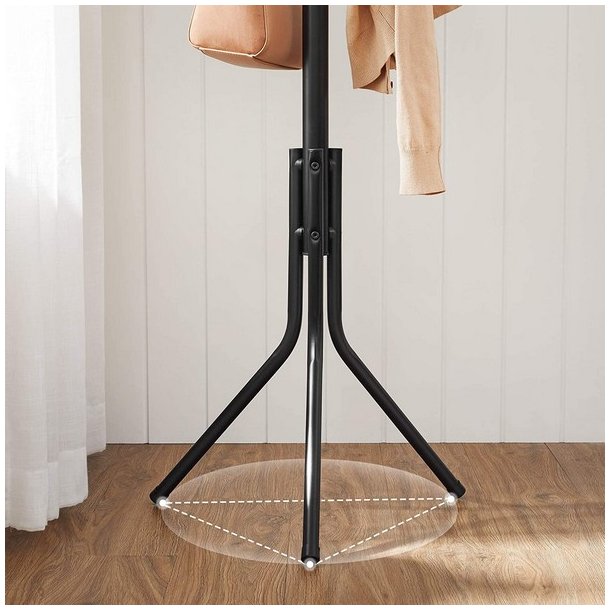 Stumtjener i sort metal - frakke stativ - 182 x 44 x 44