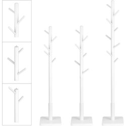 Stumtjener i hvid tr� - frakke stativ til entre - 30x30x175