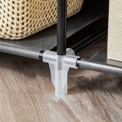 Kl�deskab med stofsider - sort garderobeskab og t�jskab - 175 cm