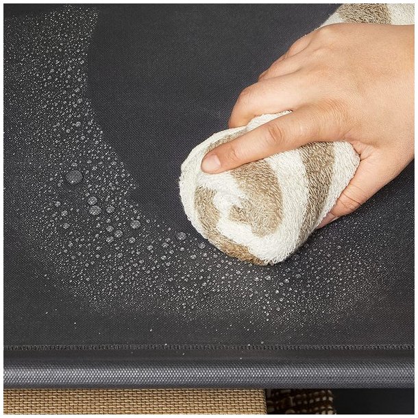 Kl�deskab med stofsider - sort garderobeskab og t�jskab - 175 cm