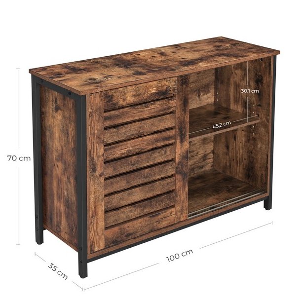 Sk�nk - opbevaringsskab - rustik brun sk�nk 100 x 35 x 70