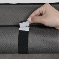 Kl�deskab med stofsider - gr� garderobeskab og t�jskab - 170 cm