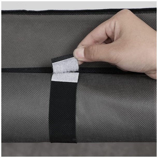 Kl�deskab med stofsider - gr� garderobeskab og t�jskab - 170 cm