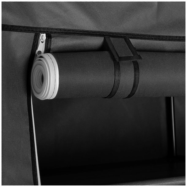 Kl�deskab med stofsider - sort garderobeskab og t�jskab - 174 cm