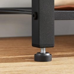 Garderobestativ med siddeb�nk, knager og skohylder - rustik brun