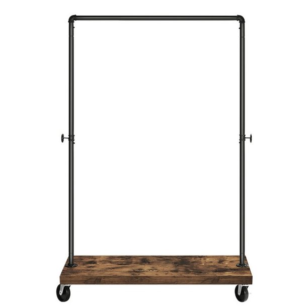 T�jstativ p� hjul - garderobestativ med hylde og t�jstang