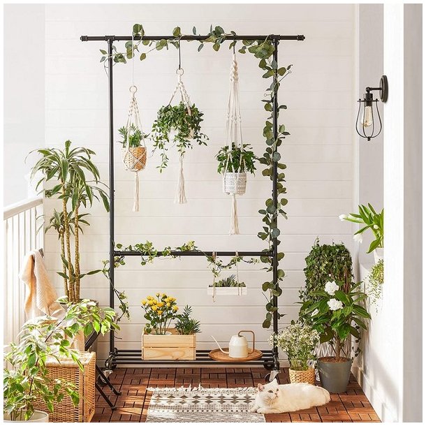 T�jstativ med t�jst�nger - garderobestativ p� hjul til 110 kg