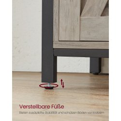 Sk�nk med skabe og skydel�ger - greige sk�nk 100 x 33 x 80