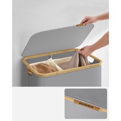 Vasket�jskurv med 2 rum - 2 vasket�jsposer - 130 liter - gr�