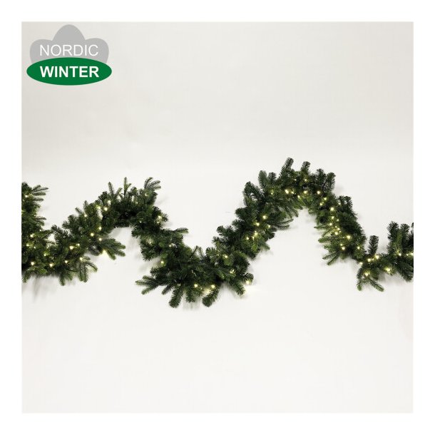 Granguirlande med LED lys PE/PVC 230V 270 cm, kan serieforbindes