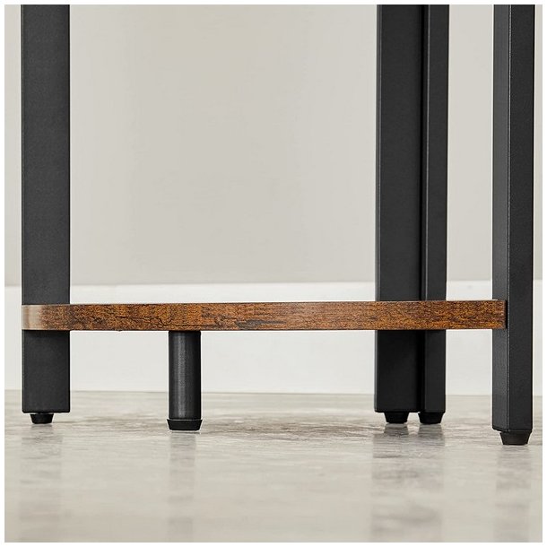 Hjrnereol - stigereol i industrielt design - rustik brun reol