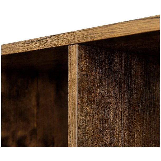 Rumdeler - bogreol i industrielt design - rustik brun 50x24x106