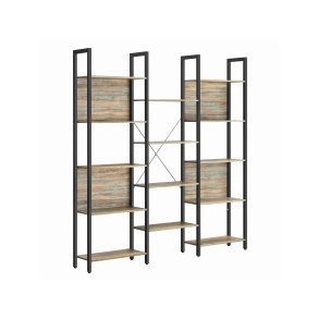 Reol - stor stuereol i industrielt design - brun 158x24x166