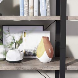 Reol - stuereol i industrielt design - gr� beige 177,5 x 105 x 33,5