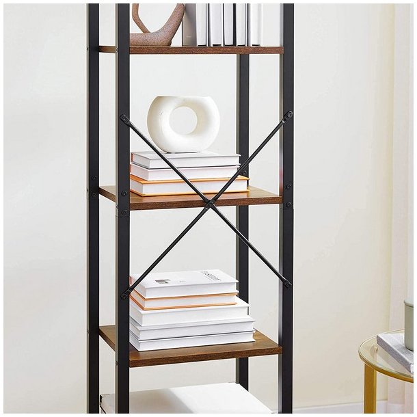 Reol - stuereol i industrielt design - rustik brun 187,5x40x30