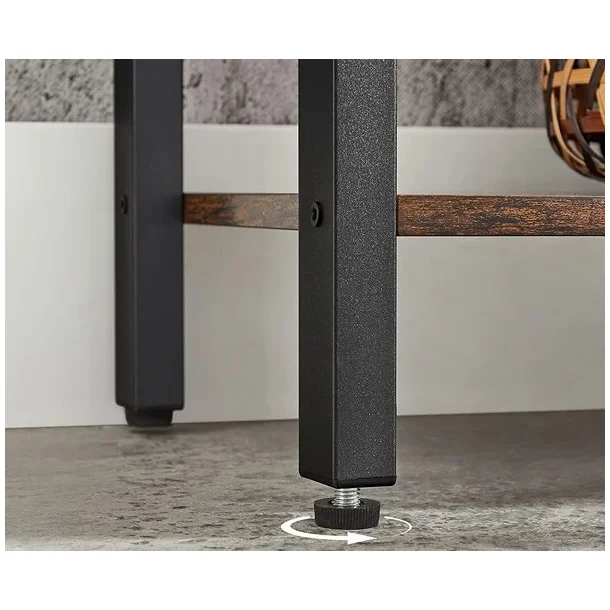 Reol - stor stuereol i industrielt design - rustik brun 158x24x166