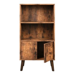Reol - bogreol i industrielt design - rustik brun 120 x 30 x 60