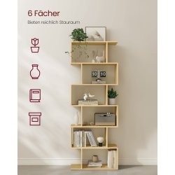 Reol - bogreol, gulvreol og rumdeler - brun 190 x 24 x 70