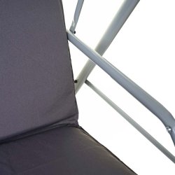 Hngesofa med justerbar solsejl - mrkegr gyngesofa