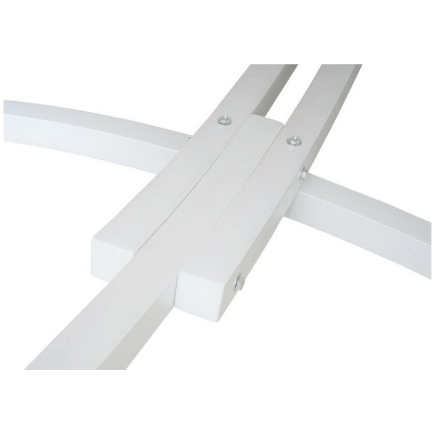 Hngekjestativ med hngekje til 2, creme solsejl og hvidt stel