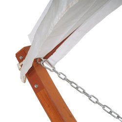 Hngekjestativ med hngekje til 2, gr solsejl og brunt stel