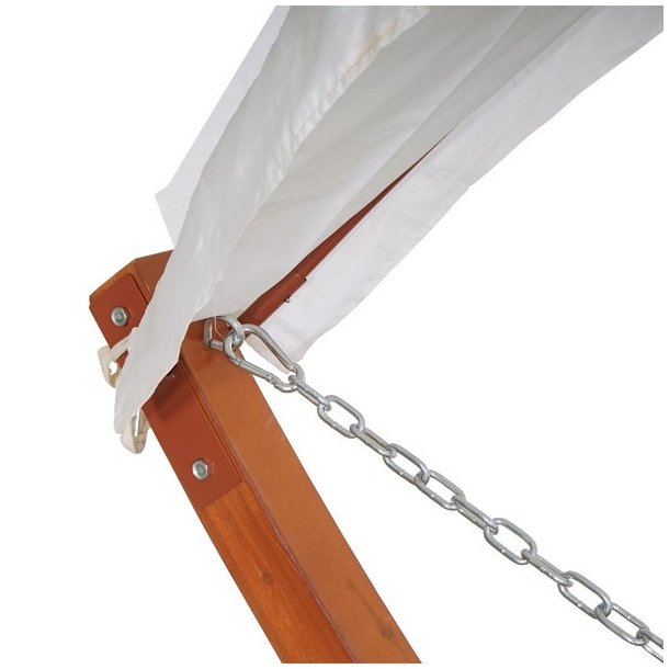 Hngekjestativ med hngekje til 2, gr solsejl og brunt stel