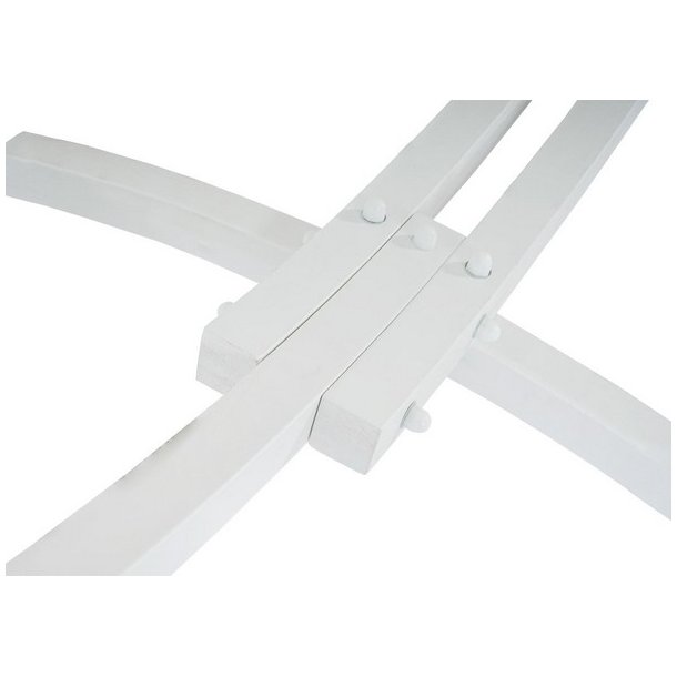 Hngekje med creme stof og stativ - hngekjestativ i hvid tr