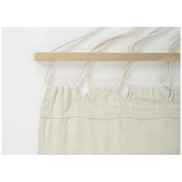 Hngekje med creme stof og stativ - hngekjestativ i hvid tr