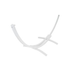 Hngekje med gr stof og stativ - hngekjestativ i hvid tr