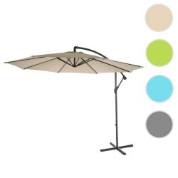 H�ngeparasol �3 meter - �300 cm creme vipbar parasol med krydsfod